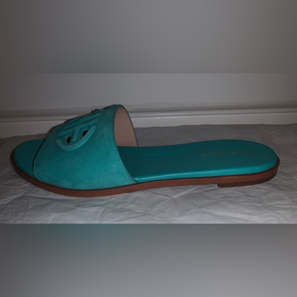 Cole Haan Flynn slide in turquoise suede. Size 10B. Worn once, no box. - Picture 3 of 6